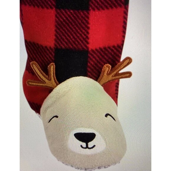 Unisex Baby Toddler Flame Resistant Fleece Footed Holiday Pajama Carters - Picture 4 of 4